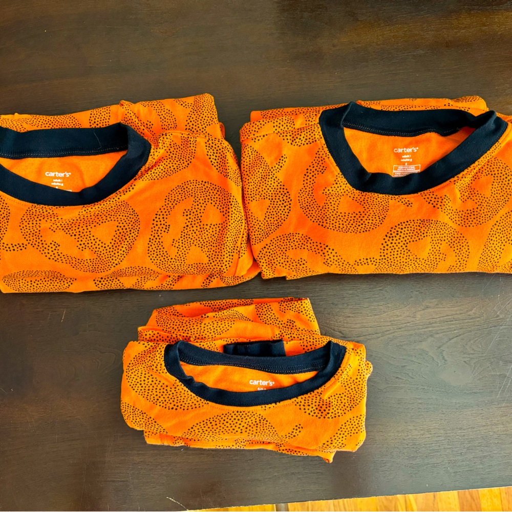 Carters family matching Halloween PJS